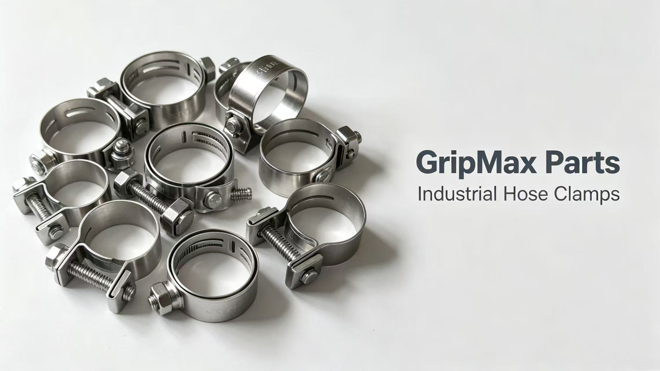 GripMax Parts industrial hose clamps banner